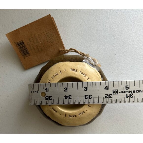 New Creative Brand Seeds Of Faith Stoneware Tea Light Holder Inspirational - Picture 4 of 4